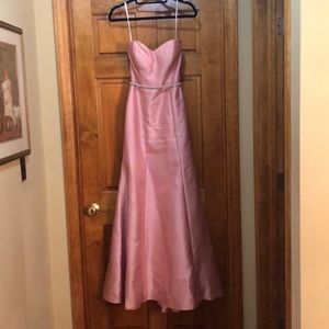 Alfred Sung Strapless Sateen Gown Size 2.